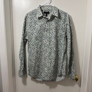 Banana Republic Men's Blue Floral Button Down Shirt
